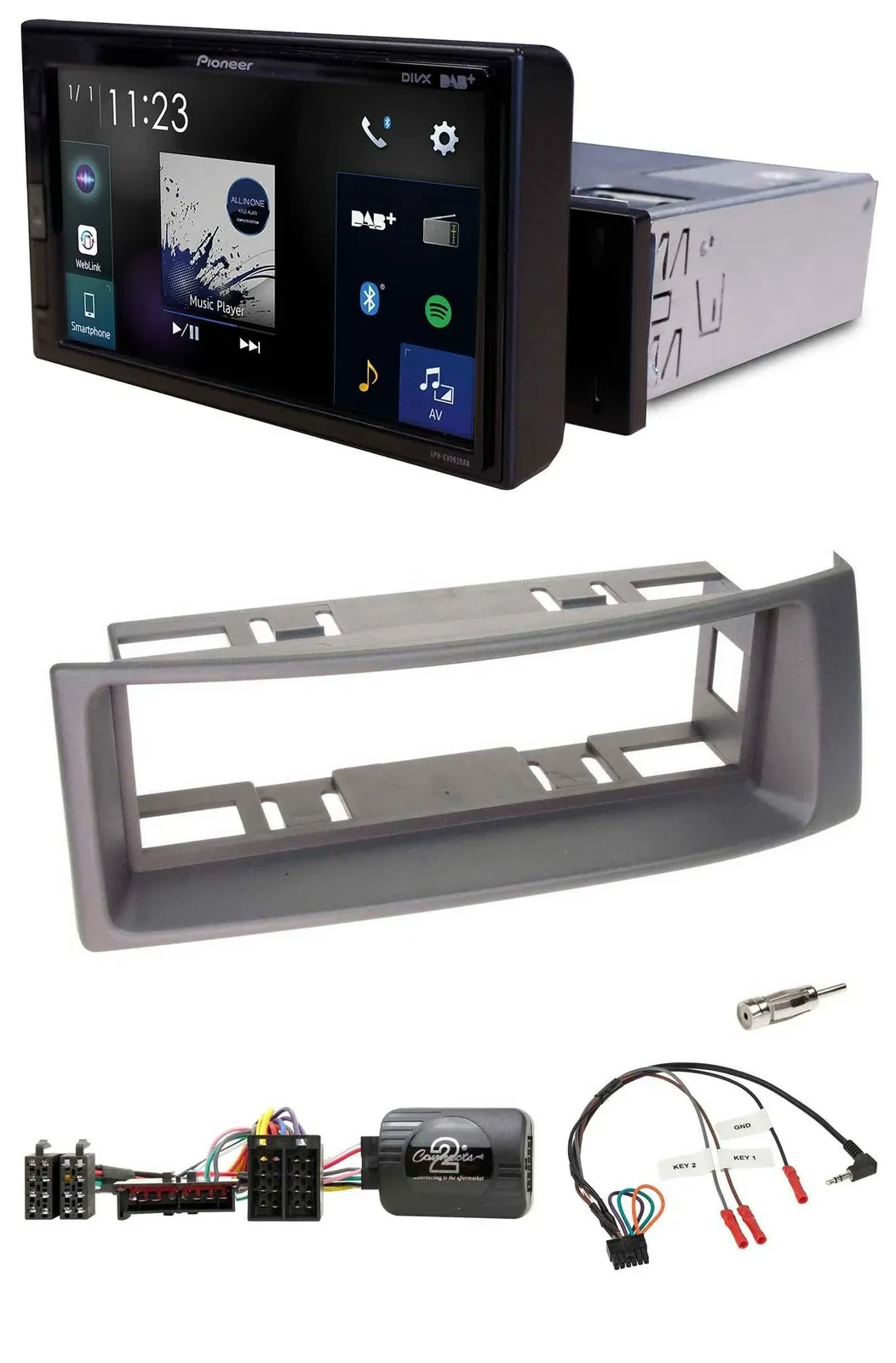 Pioneer DAB Lenkrad Bluetooth USB Autoradio für Renault Megane Scenic 96-00 anth