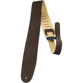 Ремень для гитары Perri's 2-1/2" Suede Leather Brown