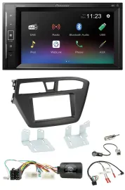 Pioneer DAB Lenkrad 2DIN Bluetooth USB Autoradio für Hyundai i20 ab 2015 ohne So