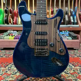 Электрогитара U-One by Magneto US-11P Stratocaster HSS Flame Maple Transparent Blue