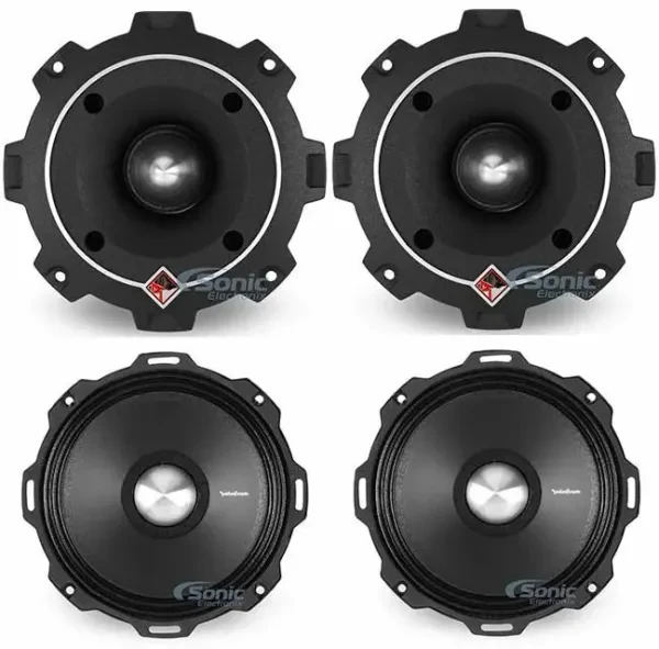 2) Rockford Fosgate PPS4-6 6.5" Midrange Speaker w/ 2) 1.5" Car Tweeter Bundle