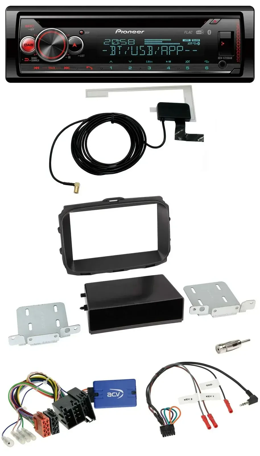 Автомагнитола Pioneer DAB, CD, USB, Bluetooth, с поддержкой управления на руле для Alfa Romeo Giulietta (2013–202?)