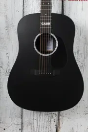 Martin DX Johnny Cash Dreadnought Acoustic Electric Guitar Jett Black w Gig Bag