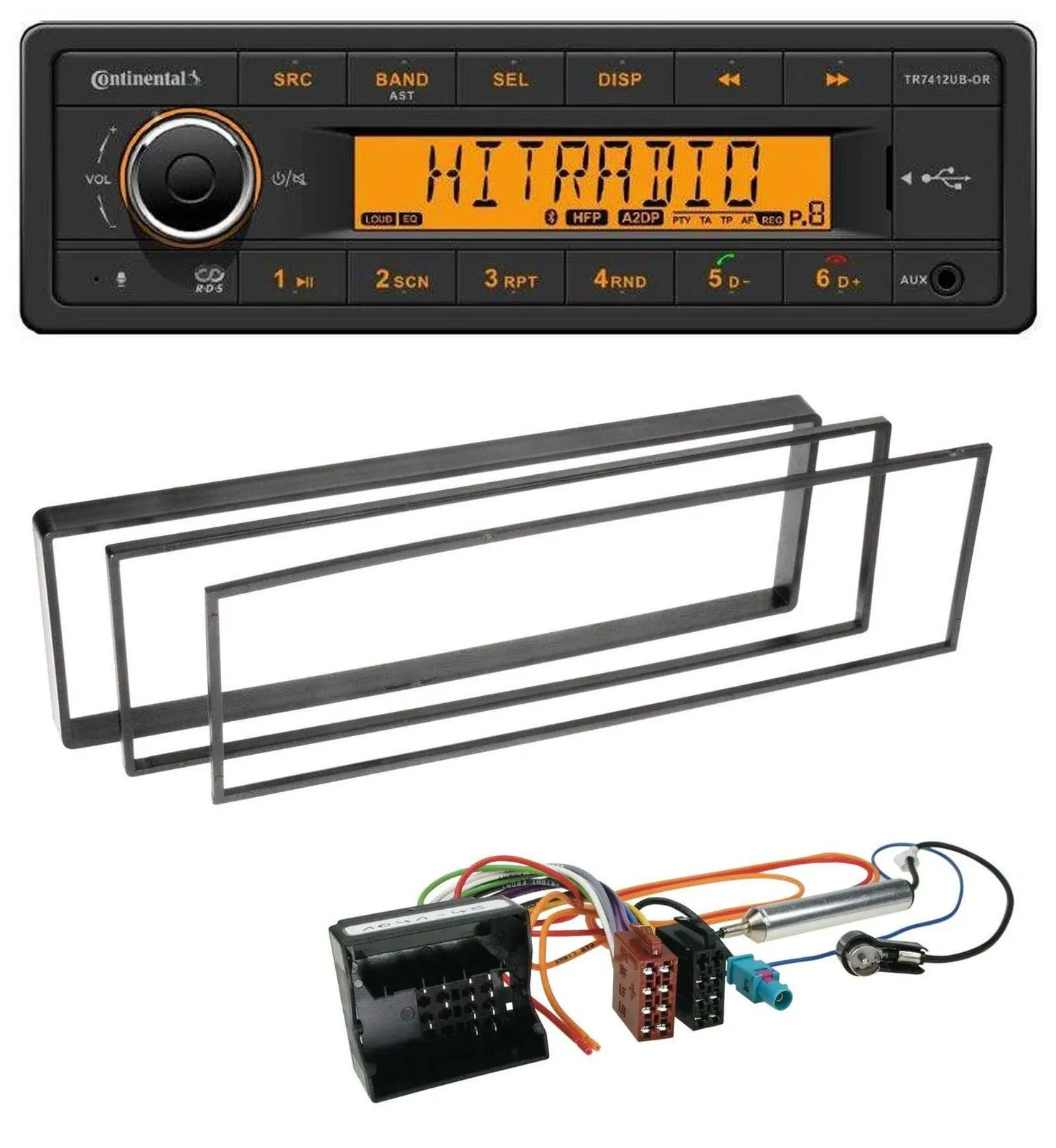 Continental MP3 Bluetooth AUX USB Autoradio für Peugeot 307, 1007 (2001-2009)