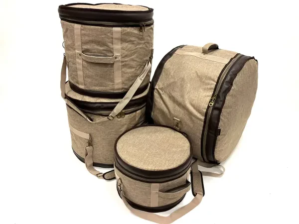 Barton GSP Premium 4-Piece Drum Bag Set 10x7/12x8/14x14/20x14 Tawny Brown Oxford
