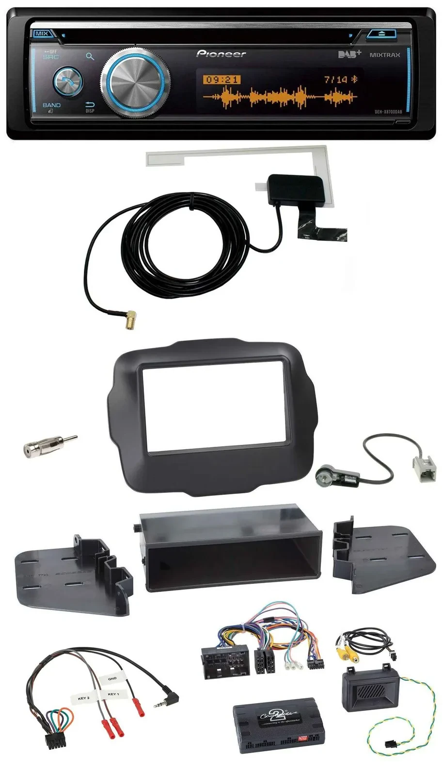 Автомагнитола Pioneer Bluetooth DAB USB CD для Jeep Renegade (с 2015)