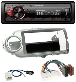 Pioneer Bluetooth USB DAB MP3 Autoradio für Toyota Yaris (11-14) - silber