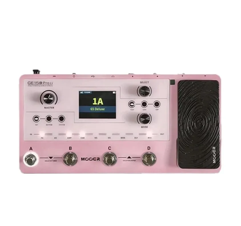 Процессор эффектов Mooer GE150-Pro-Li-PK розовый, портативный