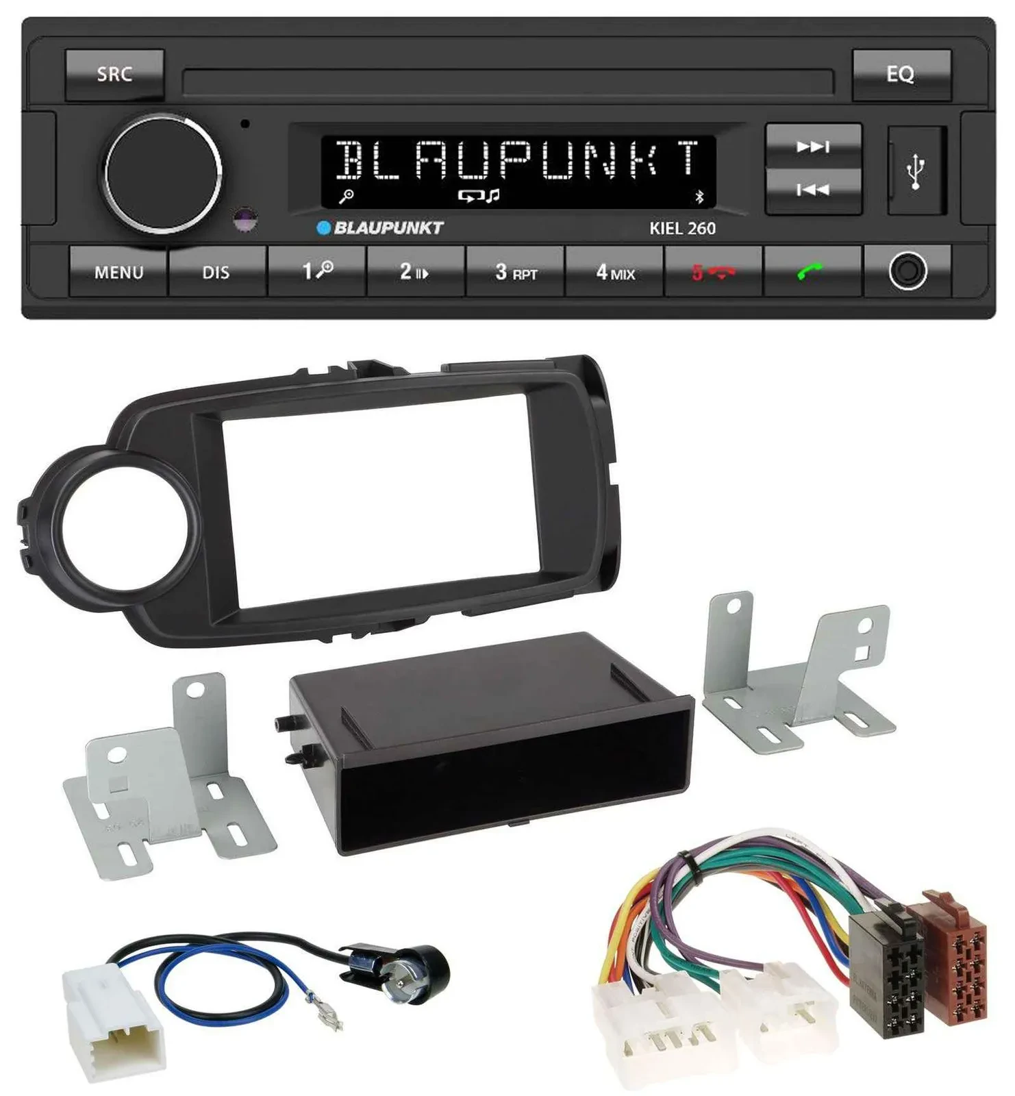 Blaupunkt USB DAB Bluetooth MP3 Autoradio für Toyota Yaris (11-14) - schwarz