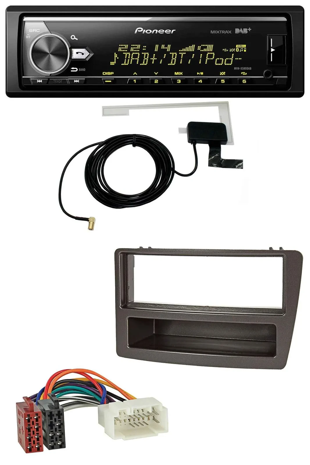 Pioneer Bluetooth DAB USB MP3 Autoradio für Honda Civic 04-06 autom. Klima schwa