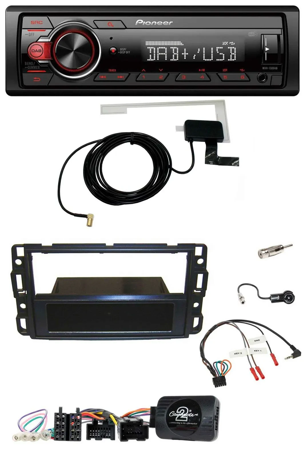 Pioneer 1DIN MP3 DAB USB Lenkrad Autoradio für Cadillac BLS YSCF 2006-2010