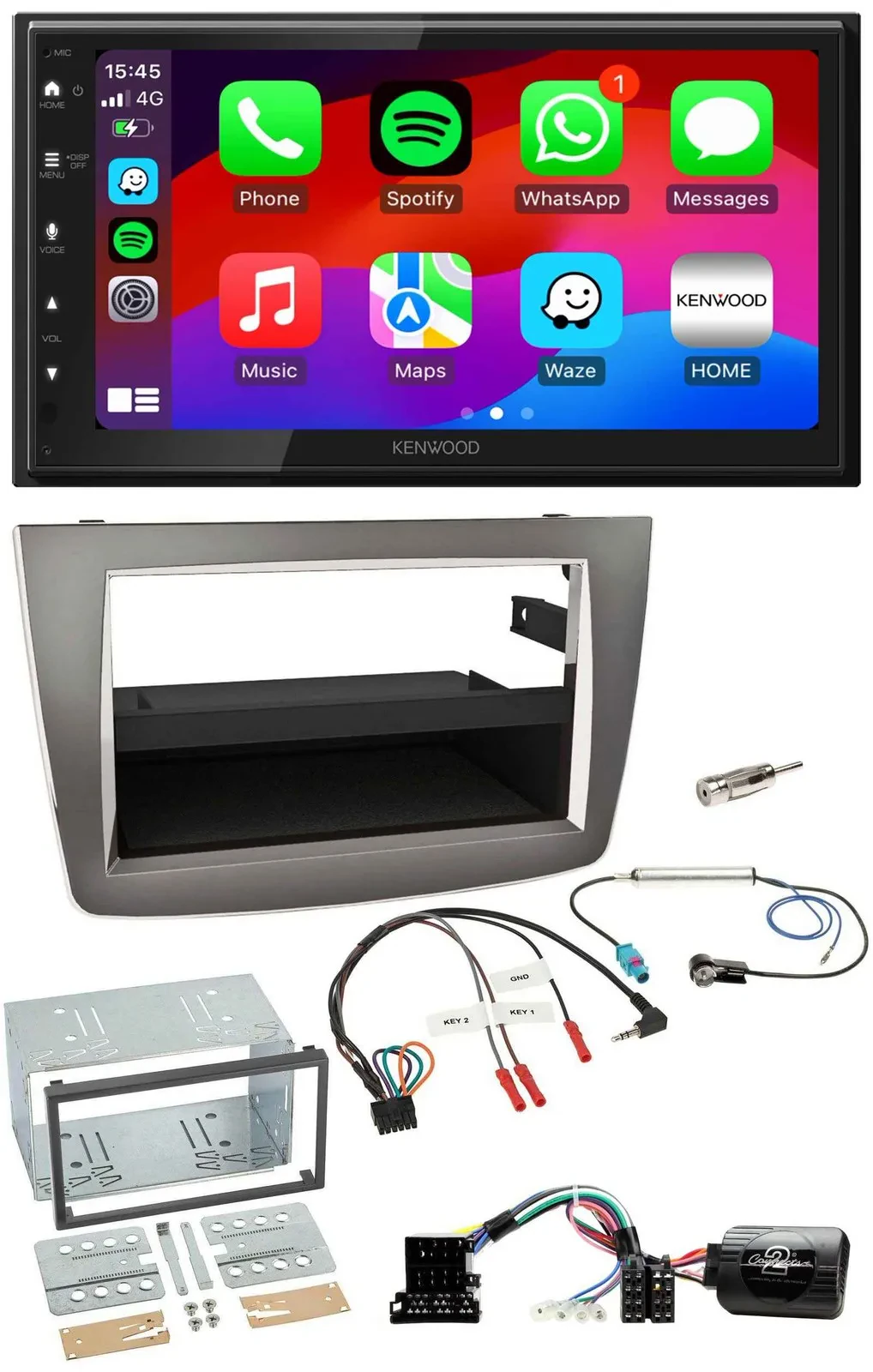 Автомагнитола для Alfa Romeo Mito 2008–2014 Kenwood 2-DIN, USB, DAB, Bluetooth
