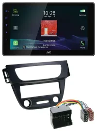 JVC DAB MP3 Bluetooth USB Autoradio für Renault Megane 3 09-14 Quadlock schwarz