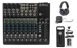 Mackie 1202VLZ4 12-channel Compact Analog Mixer w/4 ONYX Preamps+Headphones+Mic