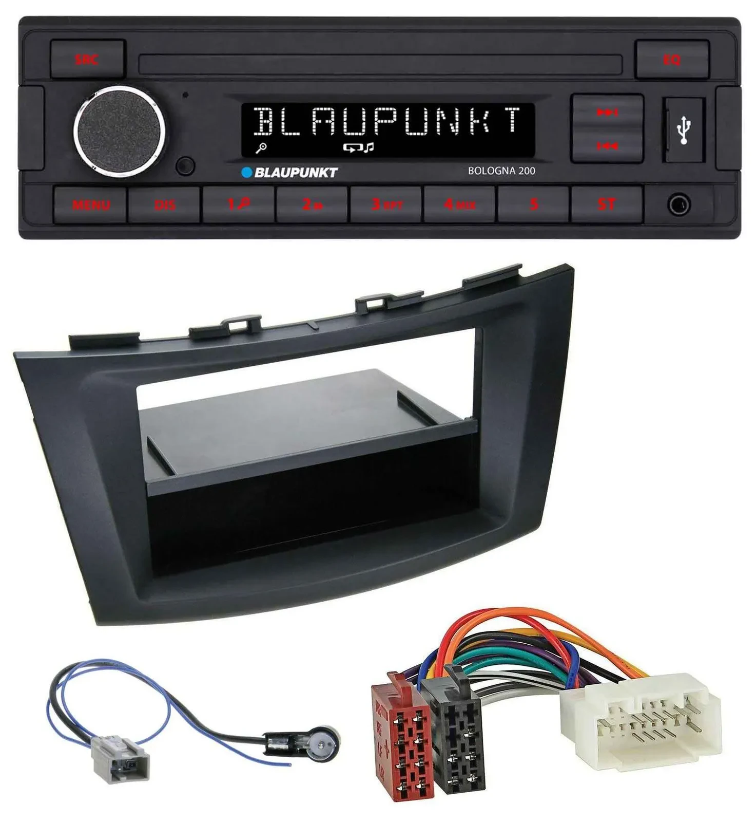 Blaupunkt MP3 AUX USB 1DIN Autoradio für Suzuki Swift (FZ/NZ, ab 2010)