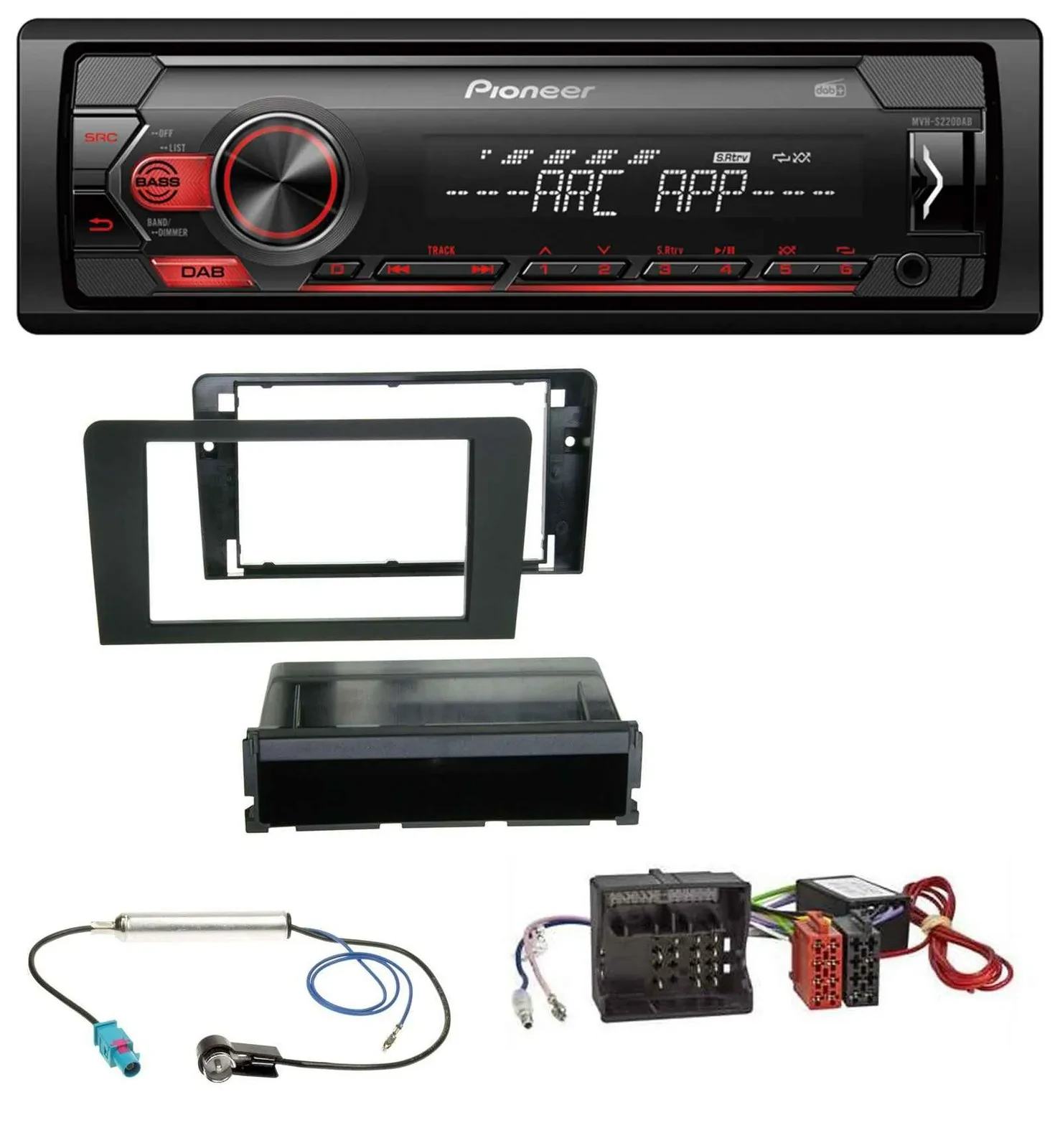 Pioneer DAB 1DIN MP3 AUX USB Autoradio für Audi A3 8P 06-12 Symphony Aktivsystem