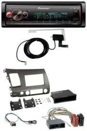 Автомагнитола Pioneer Bluetooth DAB USB MP3 для Honda Civic Hybrid FD3 (2006–2010) антрацит