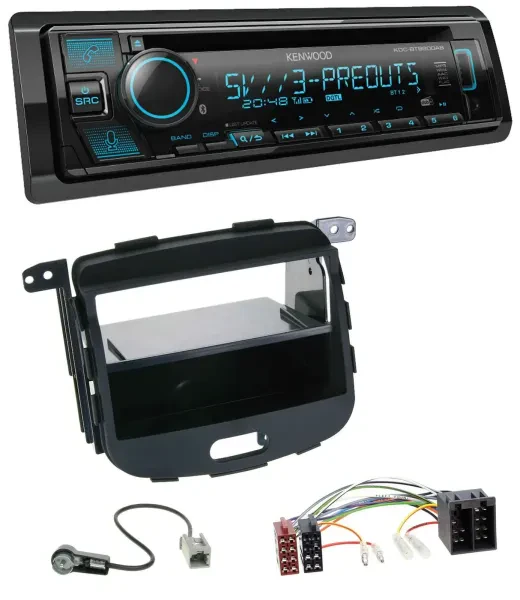 Kenwood Bluetooth USB CD MP3 DAB Autoradio für Hyundai i10 2008-2013 Rubber Touc