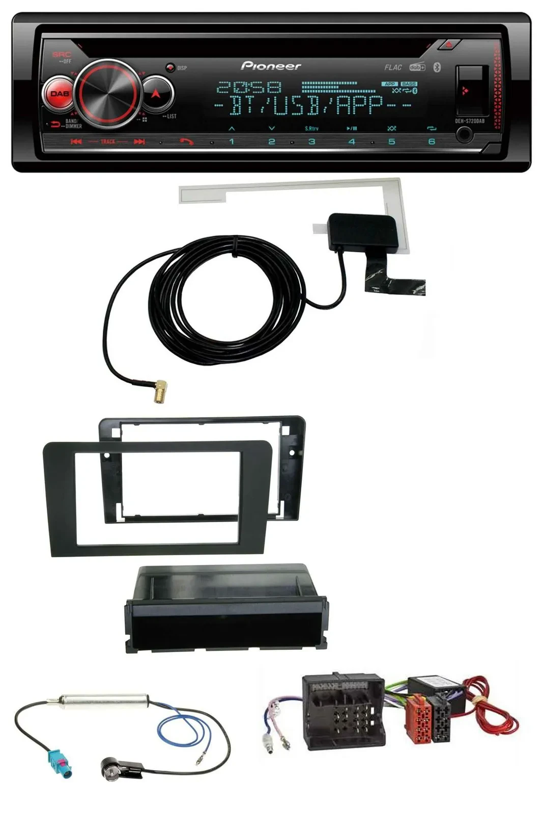 Pioneer DAB CD MP3 USB Bluetooth Autoradio für Audi A3 8P 06-12 Symphony Aktivsy
