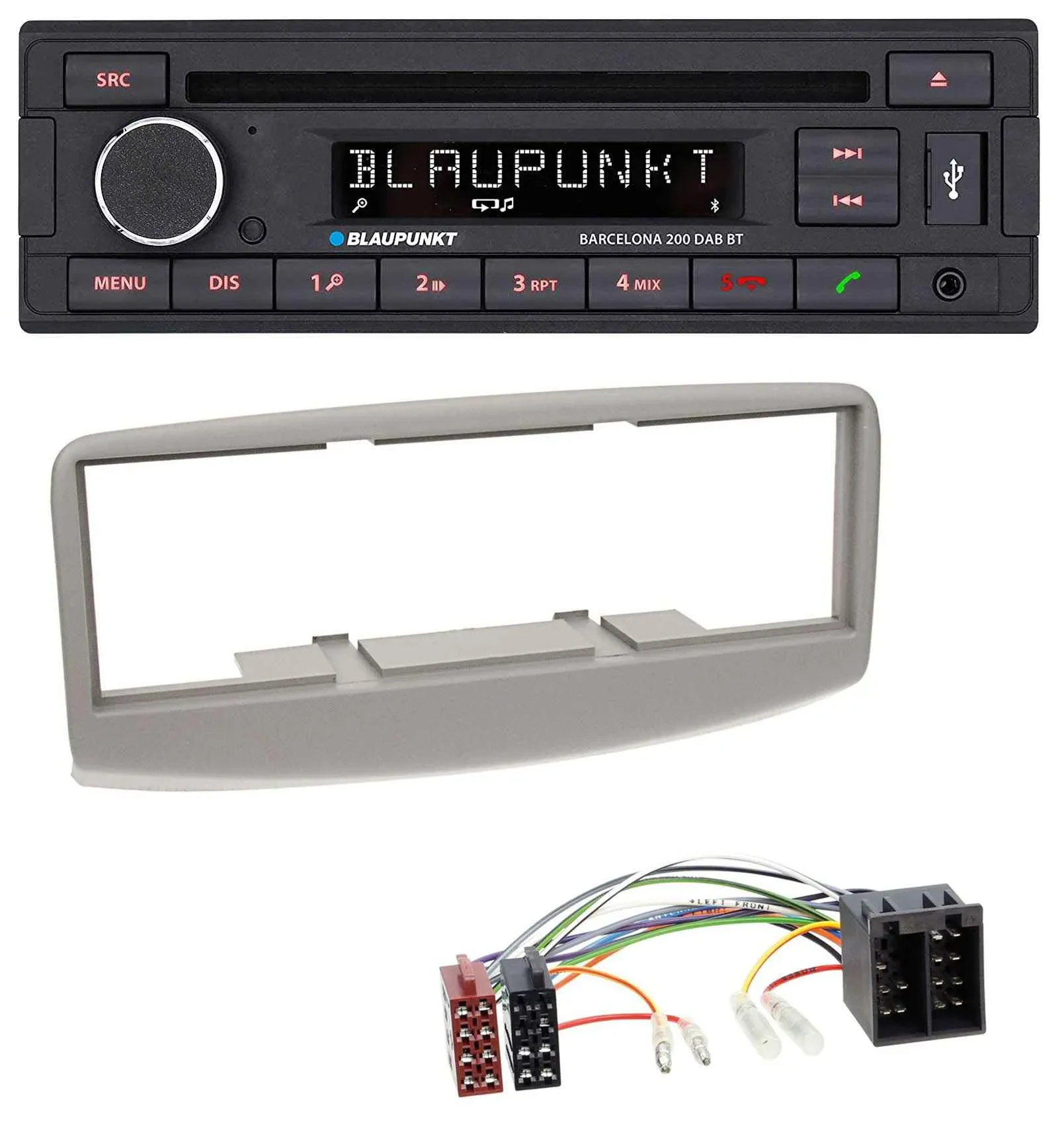 Blaupunkt USB DAB CD Bluetooth MP3 Autoradio für Fiat Multipla 186 1999-2010 gra