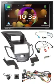 JVC DAB Lenkrad 2DIN Bluetooth USB Autoradio für Ford Fiesta Display 2008-10 sch