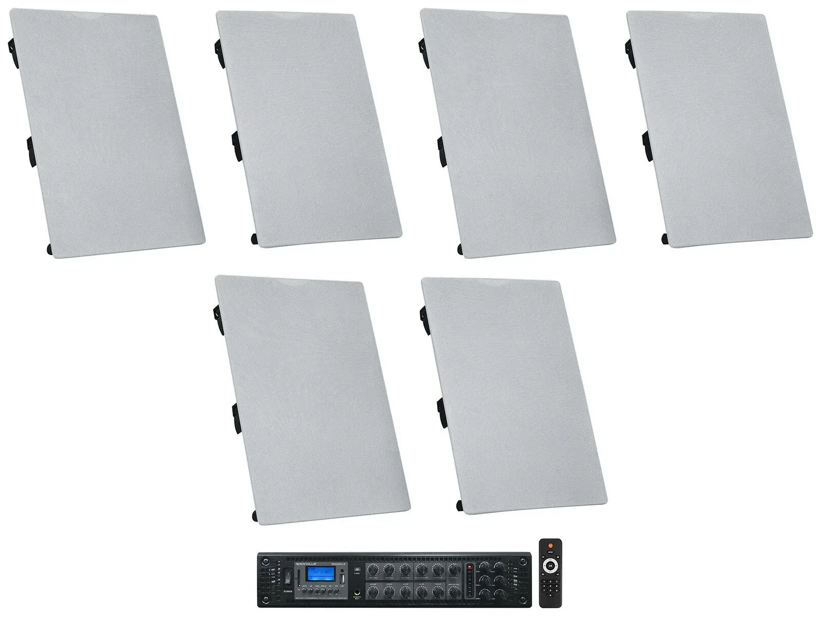Настенная акустика Rockville RCS350-6+(3) WA6570 White с усилителем (6 штук)