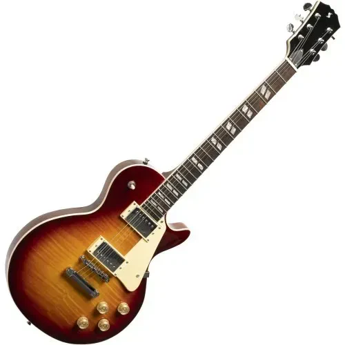 Б/У Электрогитара Stagg SEL-DLX DC BST Deluxe Dark Cherry Burst, H-H, 22 лада