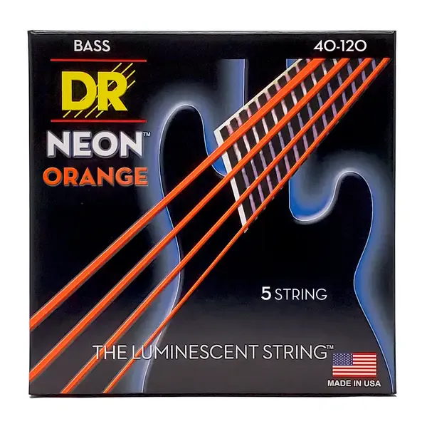 Струны для бас-гитары DR Strings HI-DEF NEON DR NOB5-40, 40 - 120
