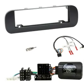 Установочный комплект для автомагнитолы Caraudio24 для Fiat Panda 2012–2020, DIN, черный (набор)