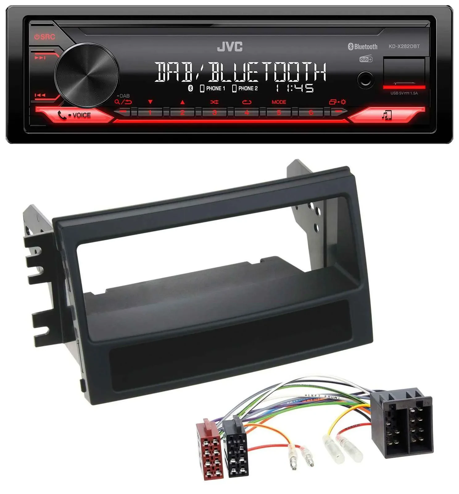 JVC Bluetooth USB DAB MP3 Autoradio für Kia Soul (AM, 2008-2011)