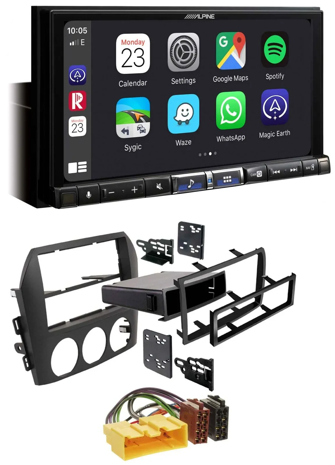 Alpine 2DIN DAB USB MP3 Bluetooth Autoradio für Mazda MX 5 NC 2005-2008