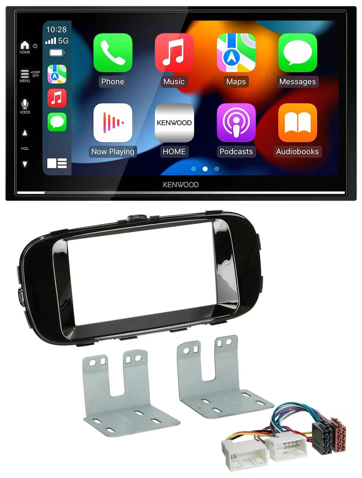 Kenwood DAB USB Bluetooth 2DIN MP3 Autoradio für Kia Soul PS ab 14 piano-schwarz