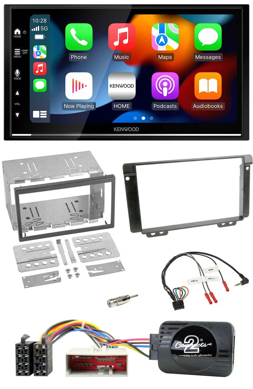 Автомагнитола для Land Rover Freelander (2004-) Kenwood 2-DIN, DAB, USB, Bluetooth