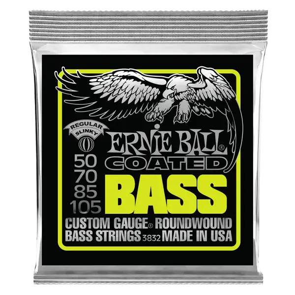 Струны для бас-гитары Ernie Ball 3832 Coated Bass Regular Slinky 50-105