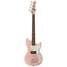 Бас-гитара G&L Fullerton Deluxe Fallout Shortscale Bass Shell Pink CR с чехлом