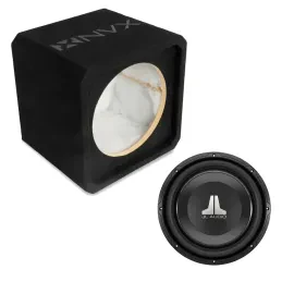 NVX NE121S Single 12" Sealed 3/4" MDF Subwoofer Enclosure w/ W1v3 Car Subwoofer