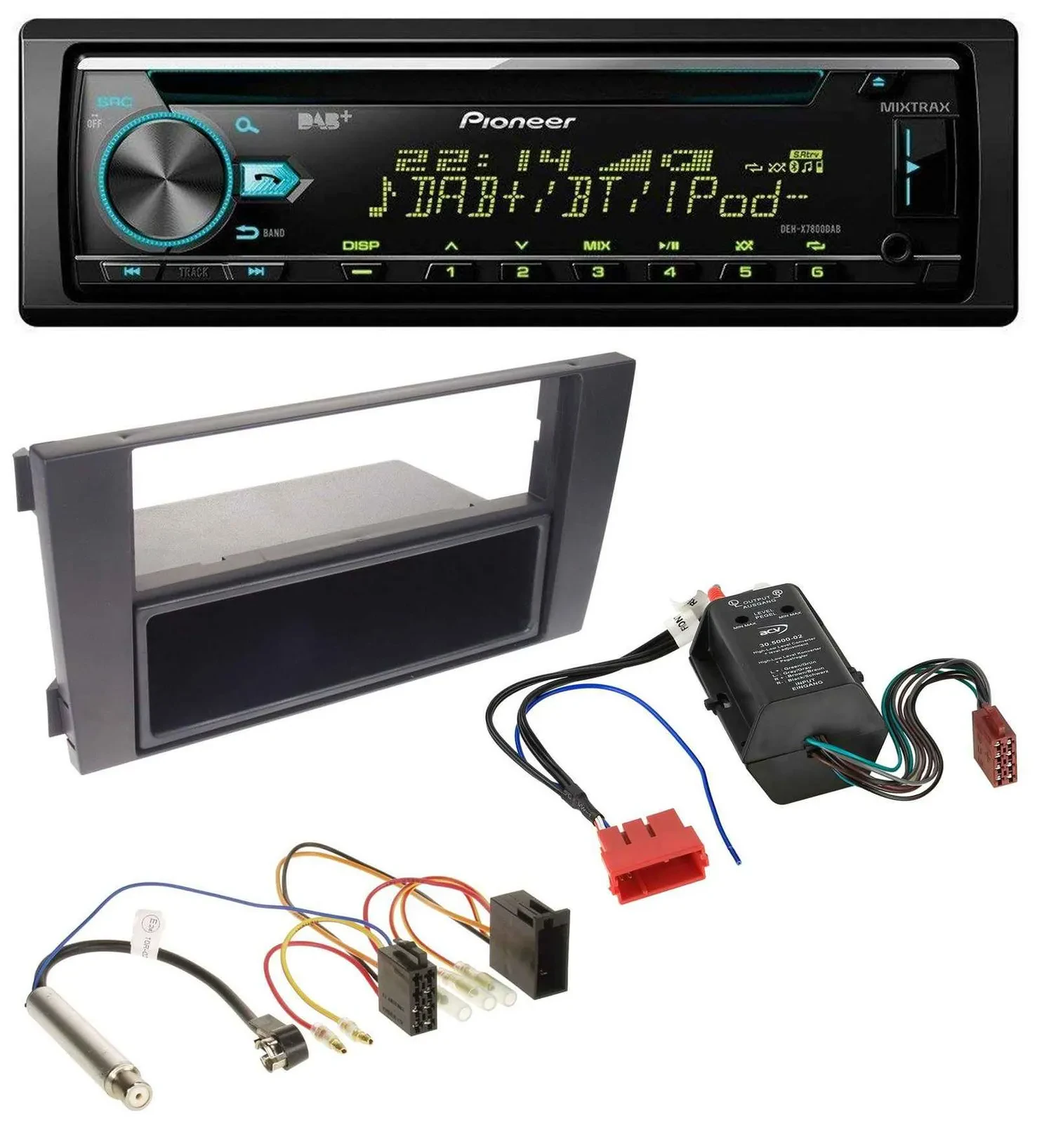 Автомагнитола для Audi A6 (C5, 2001–2005) Pioneer DAB MP3 CD USB Bluetooth