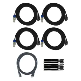 Blizzard Lighting PCT-EDISON-OUT 6" Cable 4-Pack with Extension Cord