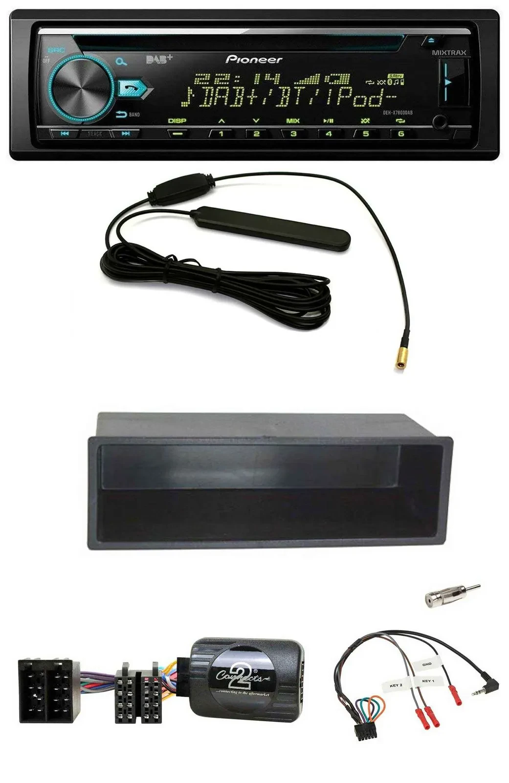 Автомагнитола Pioneer CD/MP3, DAB, USB для Citroen C2/C3/Berlingo (2002–2006)