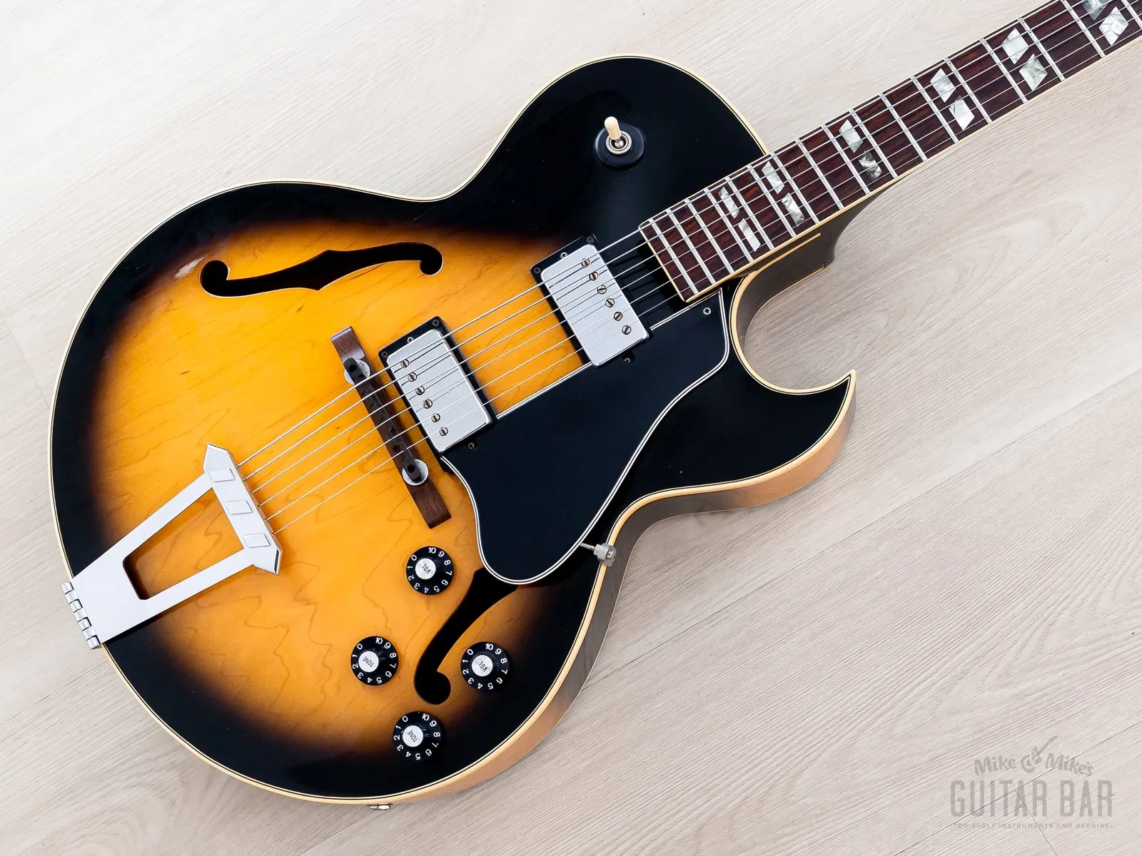 1975 Gibson ES-175 Vintage Hollowbody Guitar Sunburst, 100% Original w/ Case
