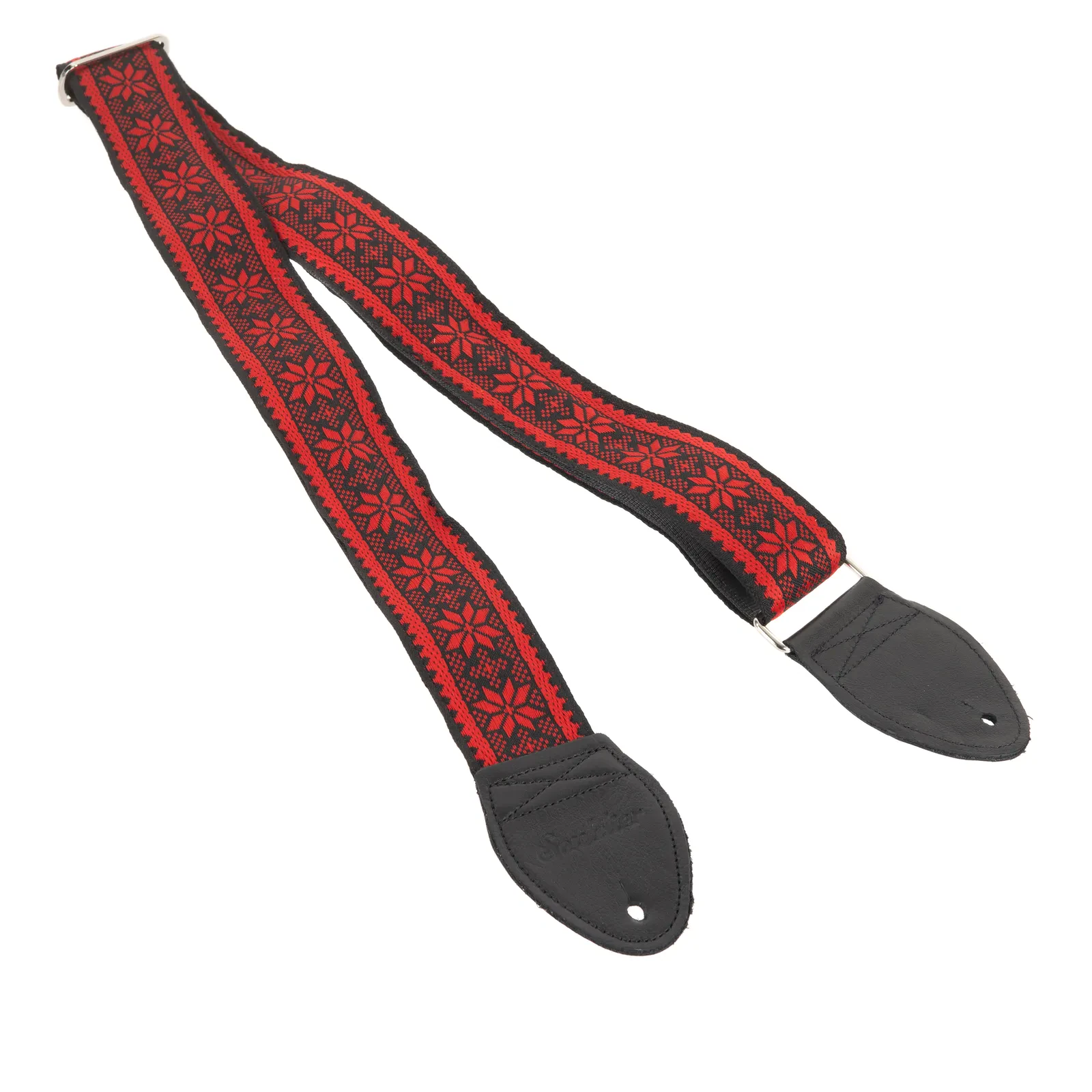 Ремень для гитары Souldier GS0908BK02BK Poinsettia Red Black