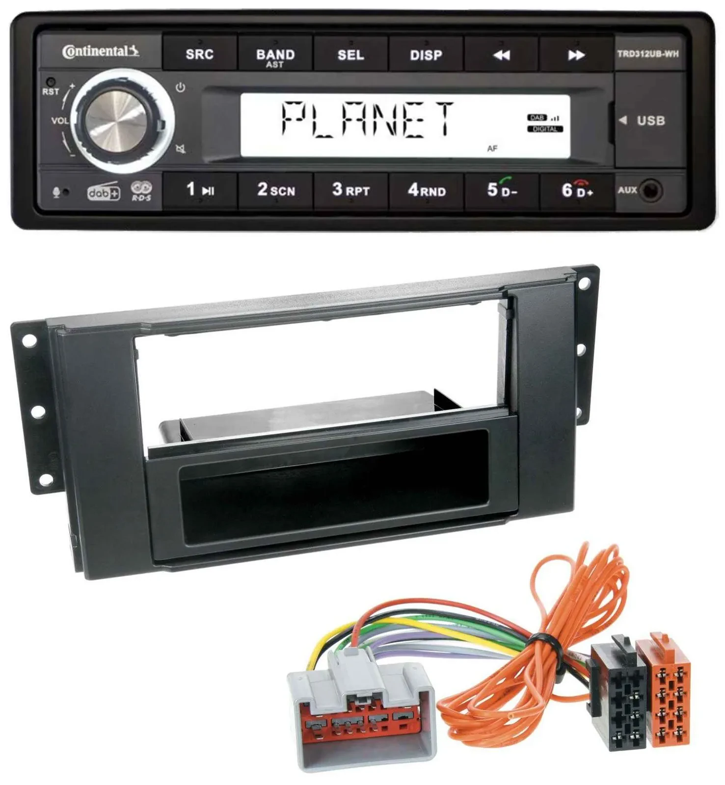 Continental USB 1DIN AUX DAB MP3 Autoradio für Land Rover Freelander 2011-2012