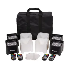ColorKey CKU-6224 MobilePar Mini Hex 4 MKII Battery Powered Par 4Pk w Case id...