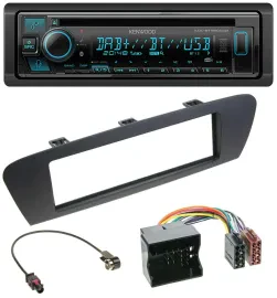 Автомагнитола Kenwood Bluetooth DAB CD MP3 USB для Renault Scenic (с 2012), коричневая