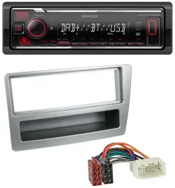 Kenwood MP3 Bluetooth USB DAB Autoradio für Honda Civic 04-06 silber autom. Klim