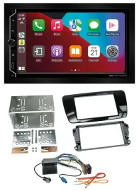 ESX 2DIN DAB USB MP3 Bluetooth Autoradio für Seat Ibiza ab 08 Klavierlack-schwar