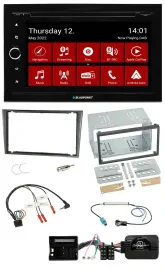 Blaupunkt 2DIN Lenkrad Bluetooth USB TMC DAB Navigation für Opel Corsa C 2004-20