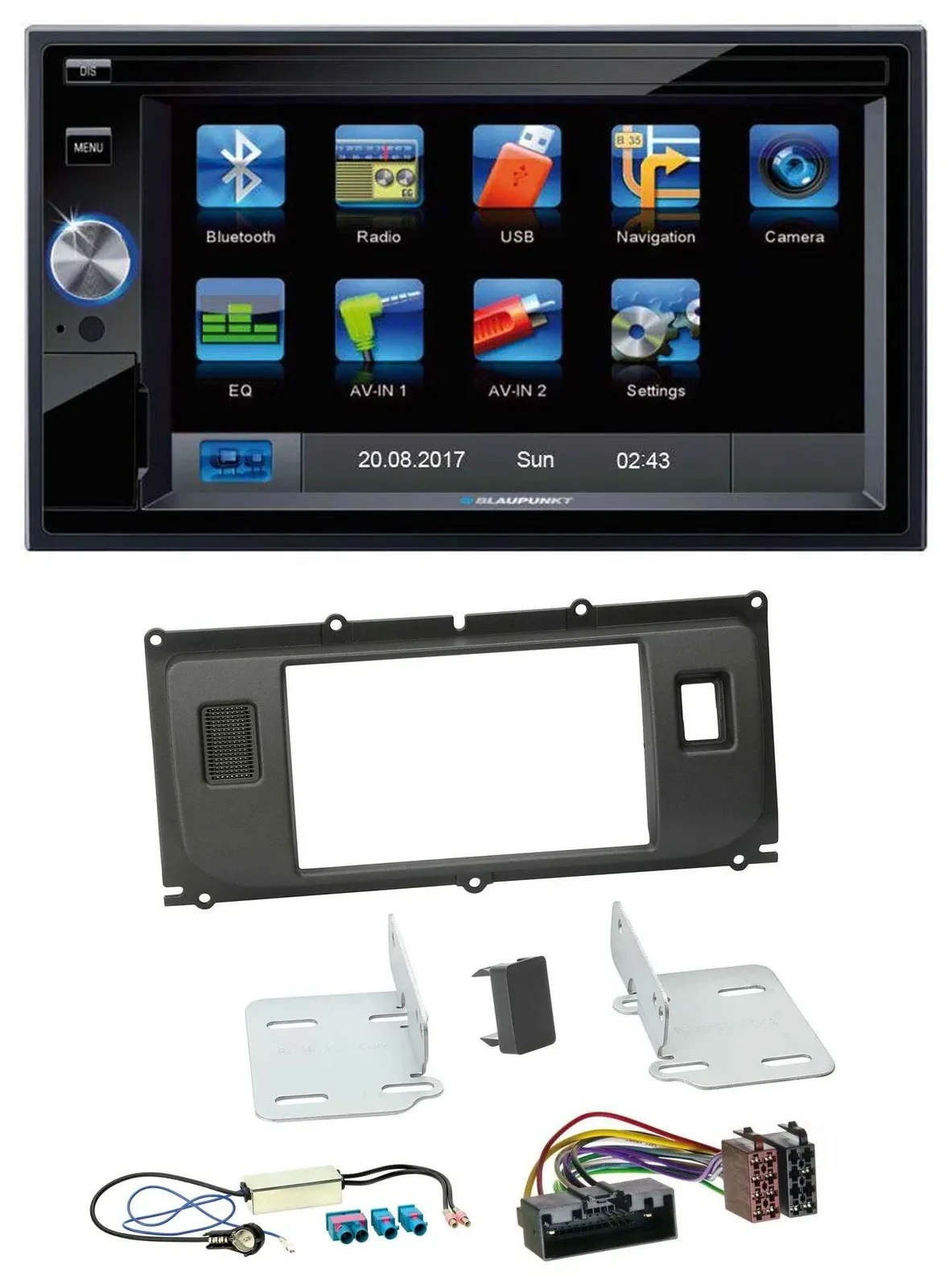 Blaupunkt SD Bluetooth 2DIN MP3 USB AUX Autoradio für Land Rover Evoque Blindsto