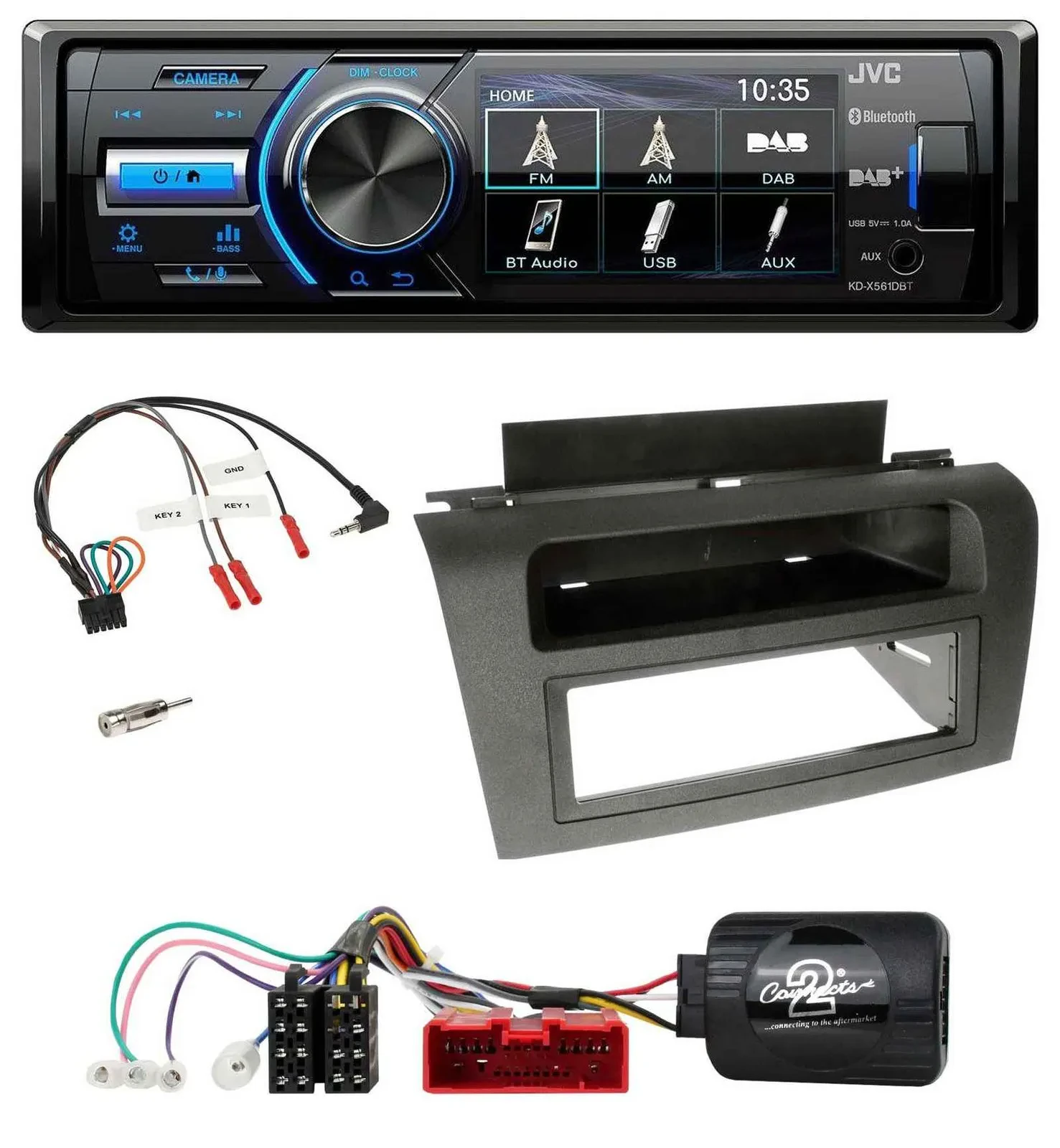 JVC Bluetooth Lenkrad USB DAB Autoradio für Mazda 3 (2003-2009)