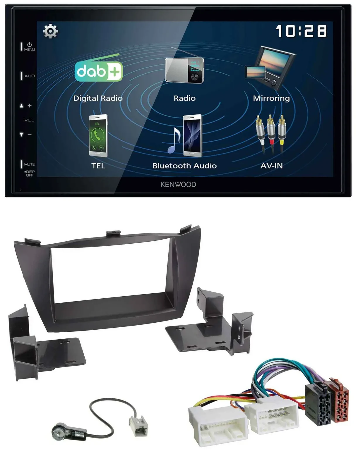 Kenwood 2DIN Bluetooth MP3 USB DAB Autoradio für Hyundai Tucson 2010-2015